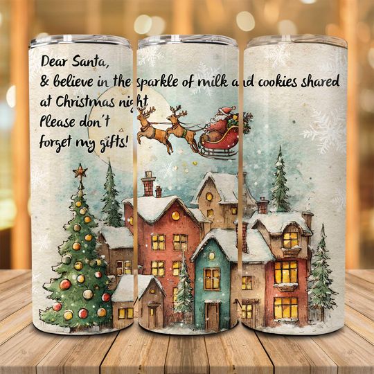Discover Christmas Snowman And Santa Tumbler Wrap  , Christmas Movies 20oz Skinny Tumbler, Preppy Brushtroke Christmas, Merry Xmas Tumbler