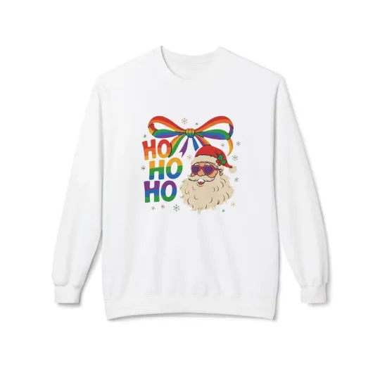 Discover Rainbow Christmas Sweater Unisex Fleece Crewneck Sweatshirt