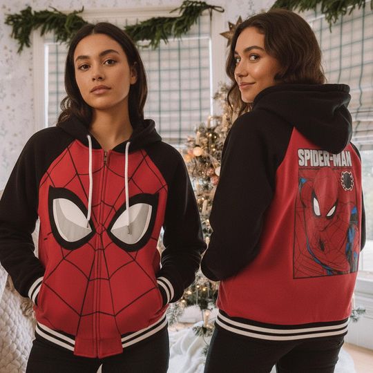 Discover Retro Miles Morales Spider-Man Comics All Over Print Zip Hoodie, Marvel Spider Man 3D Hoodie, Marvel Comics Outfit, Disney Zip Hoodie