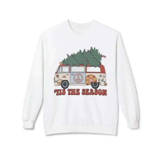 Discover Tis The Season Christmas Tree Sweater Unisex Fleece Crewneck Sweatshirt