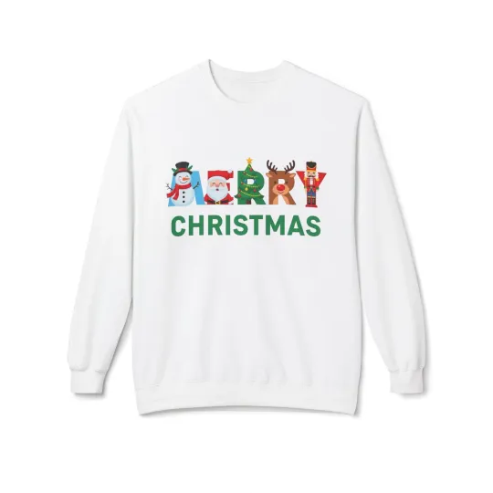 Discover Merry Christmas Ornaments Sweater Unisex Fleece Crewneck Sweatshirt