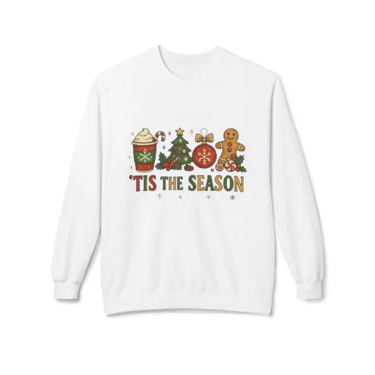 Discover Tis The Season Christmas Sweater Holiday's Unisex Fleece Crewneck Sweatshirt