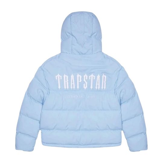 Discover Trapstar Irongate Detachable Hood Puffer Jacket - Shiny Blue Mens Winter Coat