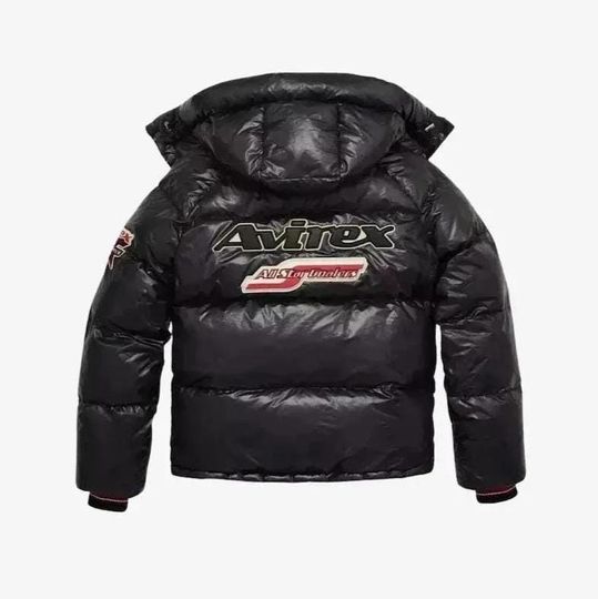 Handmade Avirex Hooded Puffer Jacket for Men, Women & Kids Winter Coat