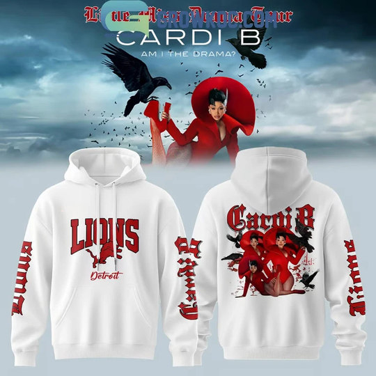 Detroit Lions x Cardi B Little Miss Drama Tour 2026 Hoodie Shirt