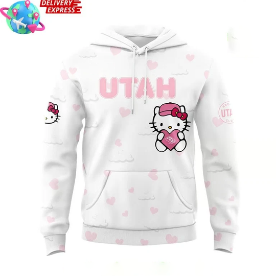 Discover Hello Kitty Hoodie Utah Mammoth Night Plush Gift for Fans