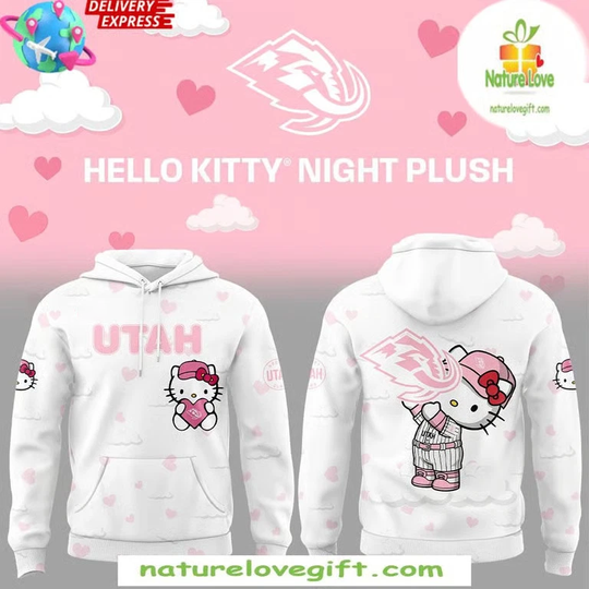 Discover Hello Kitty Hoodie Utah Mammoth Plush 2025 Night Wear