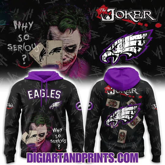 Why So Serious? 2025 Joker x Eagles Hoodie