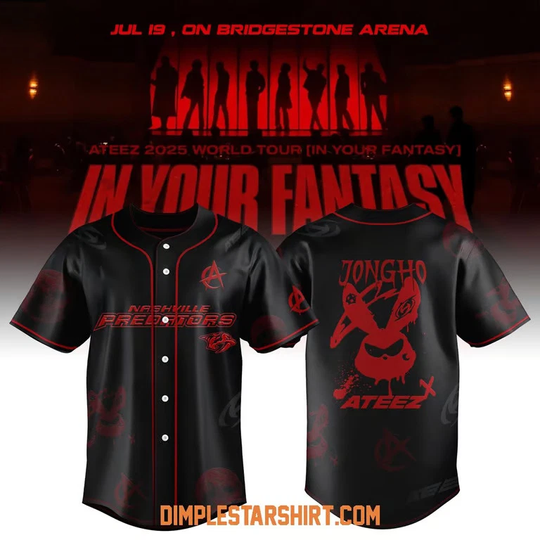 Nash Mix Ateez 2025 World Tour Baseball Jersey