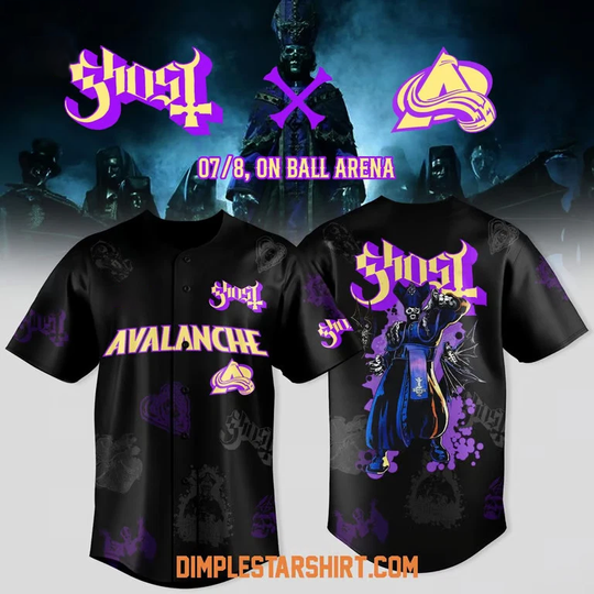 Discover Colo x Ghost Band World Tour 2025 Baseball Jersey