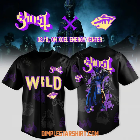 Discover Minn x Ghost Band World Tour 2025 Baseball Jersey