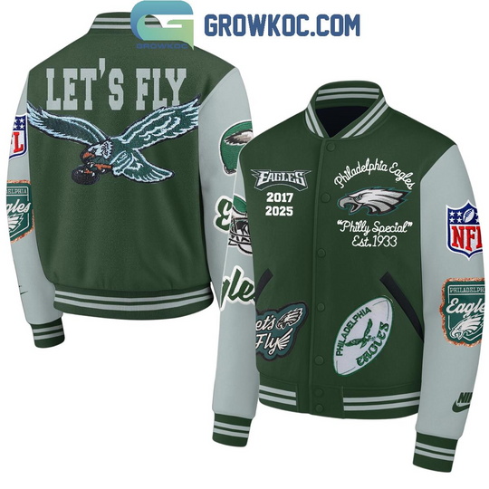 Discover Philadelphia Eagles Baseball Jacket Est 1933