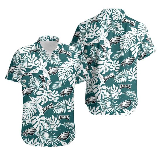 Philadelphia team Eagle hawaiian shirt, retro team apparel, philly shirt