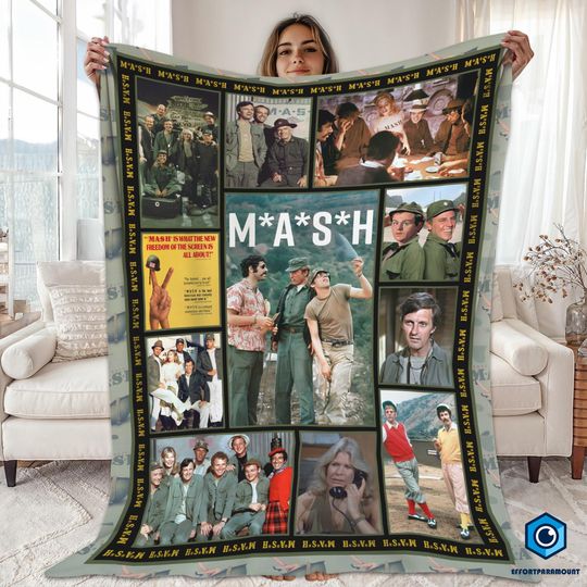 Discover MASH Movie Blanket, M*A*S*H Classic American TV Series Blanket, Army Hospital, Vintage Movie Blanket