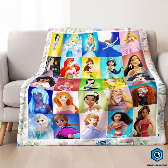 Discover Princess Girl's Blanket - Princess Baby Blanket - Princess Blanket - Princess Baby Blanket