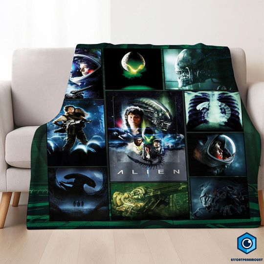 Discover Alien Ridley Scott Blanket, Alien Xenomorph Ellen Ripley Blanket, American Movie Blanket for Bed Couch Sofa