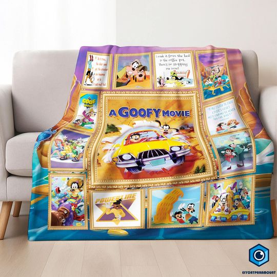 Retro A Goofy Movie Fleece Blanket Goofy Dog Blanket Animal Kingdom Disneyland Movie Blanket Christmas Gifts