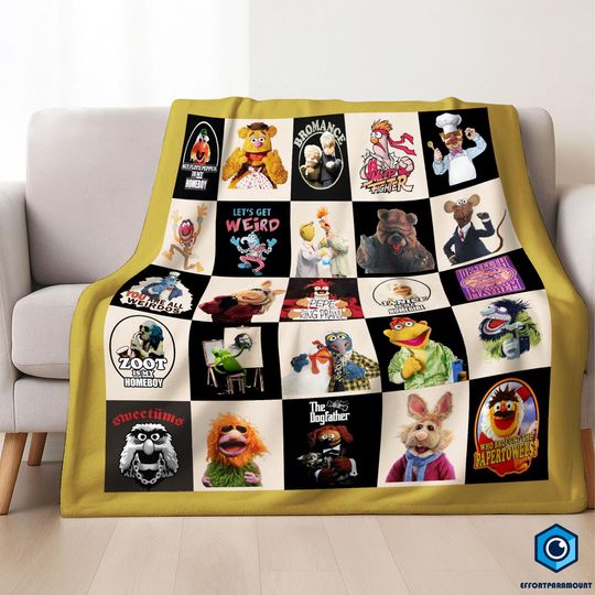 Discover Muppets Movie Fleece Blanket, Muppet Show Characters Fleece Blanket, Comedy Film Blanket