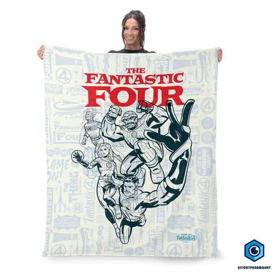 Fantastic Four Blanket, The Fantastic Four First Steps Blanket, MCU Fantastic Four Blankets Birthday Gift