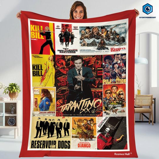 Discover Quentin Tarantino Collections Movie Blanket, Quentin Tarantino Movie Fan Gifts, Pulp Fiction Classic Movie