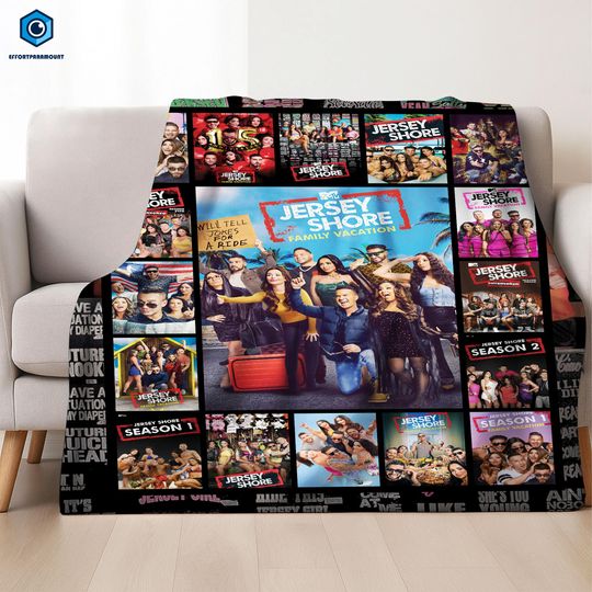 Discover Jersey Shore Blanket, We're Spiraling Fleece Blanket, Reality TV Blanket, Funny Usa Movie Series Blanket