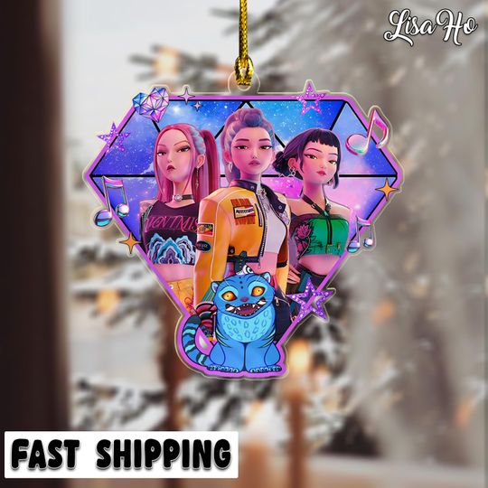 Discover Huntrix Christmas Kpop Demon Hunters Acrylic Ornament