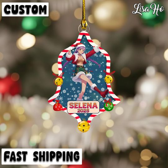 Discover Personalized Name Huntrix Rumi Christmas Ornament, Custom Kpop Demon Hunter Ornament