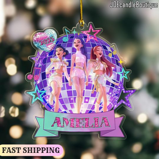 Discover Personalized Huntrix Christmas Acrylic Ornament,Custom Kpop Demon Hunter Ornament