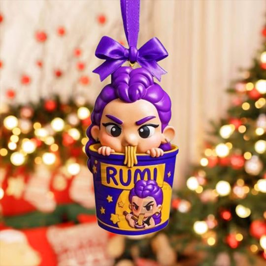 Discover KPOP Ornament 2025, Mira Rumi Zoey Ornament, Kpop Huntrix Demon Hunters Ornament