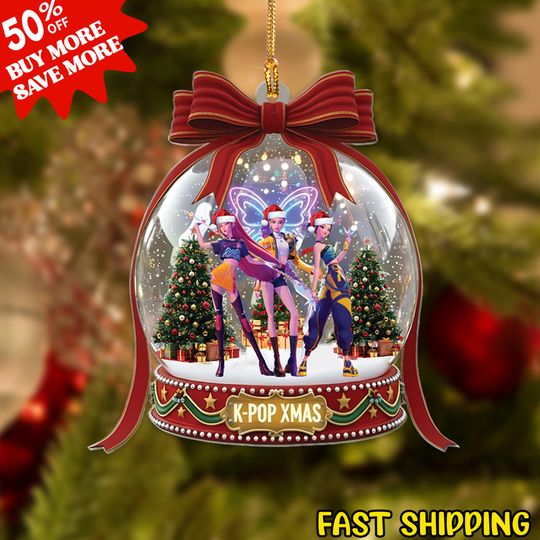 HUNTRIX Kpop Demon Hunters Ornament, Anime Girl Christmas Decor 2025, Acrylic Keepsake, KPDH Christmas Ornament, Saja Boys Ornament