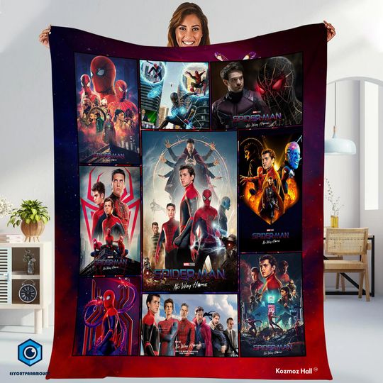 Discover Spider-Man No Way Home Blanket, Spiderman Blanket, Spider Man Peter Parker Blanket, Superhero Throw Blanket For Bed Couch Sofa