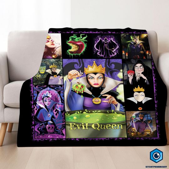 Discover Evil Queen Villains Fleece Blanket | Villains Blanket | Magic Kingdom Villains Birthday Party Blanket | Wicked Queen Blanket