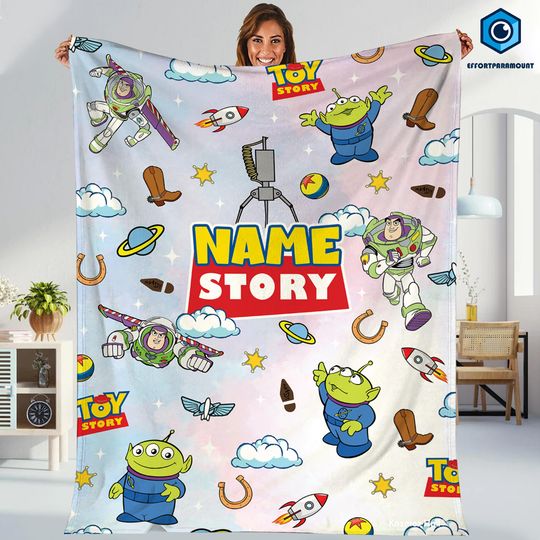 Discover Personalized Toy Story Fleece Blanket, Disneyland Blanket, Home Decor, Toy Story Characters Blanket