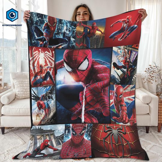 Discover Spiderman Blanket, SpiderMan Blanket Quilt Gift For Fans, Avengers Super Hero Blanket, Superhero Christmas Gift For Kids