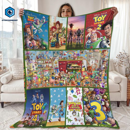 Discover Toy Story Fleece Blanket | Buzz Lightyear Fleece Blanket | Woody Fleece Blanket | Birthday Gift | Christmas Toy Story Blanket
