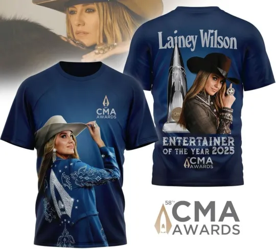 Discover Lainey Wilson Entertainer Of The Years 2025 CMA Awards 3D T-Shirt