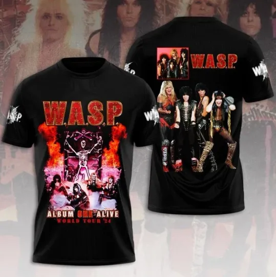 Discover W.A.S.P. band album one alive 3D SHIRT