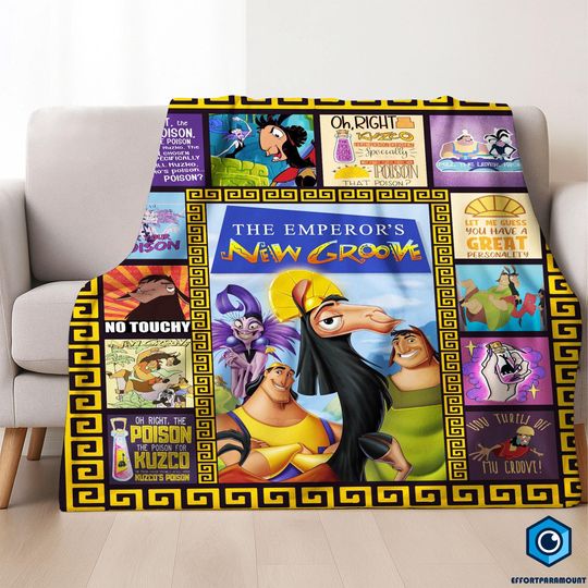 Discover The Emperor's New Groove Fleece Blanket, Bedding Decor, Magic Kingdom Throw Blanket, Emperor's New Groove Blanket