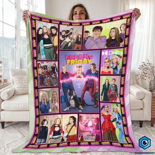 Discover Freaky Friday Blanket, Freaky Friday Pink Slip Band, Freaky Friday Movie Inspired, Freakier Friday 2025, Retro Band Y2K Movie Merch