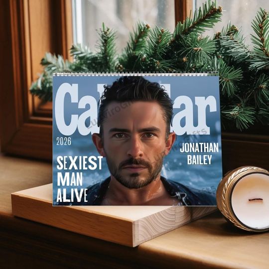 Jonathan Bailey 2026 Wall Calendar Planner, Jonathan Bailey Fan Gift for Fan Merchandise, Monthly Planner Holiday Gift, Unique Holiday Gift