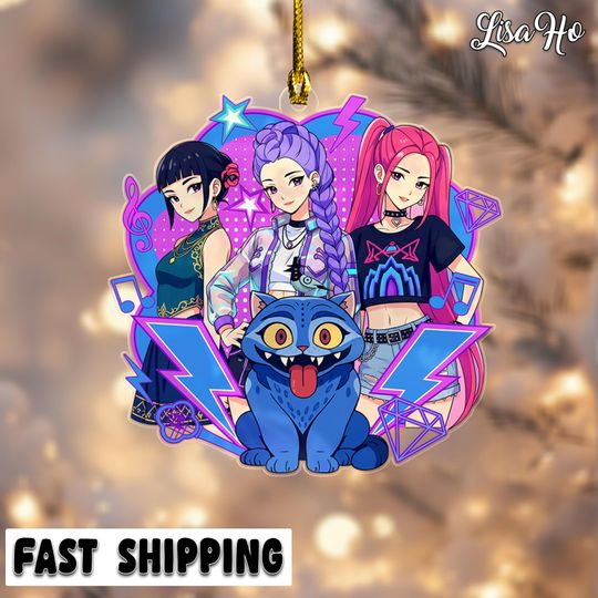 Discover Huntrix Christmas Tree Kpop Demon Hunters Acrylic Ornament