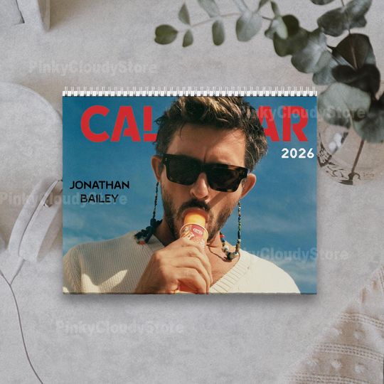 Jonathan Bailey 2026 Wall Calendar Planner, Jonathan Bailey Fan Gift for Fan Merchandise, Monthly Planner Holiday Gift, Unique Holiday Gift