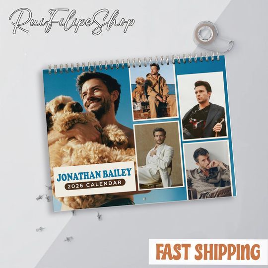 Discover Jonathan 2026 Calendar, Bailey 2026 Wall Calendar, New Year Gift for Fans, Bailey Fan Gift Calendar, Monthly Planner Holiday Gift