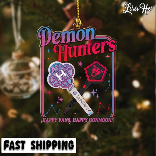 Discover Saja Boys Huntrix Kpop Demon Hunter Lightstick Ornament, Anime Christmas Decor 2025, Acrylic Keepsake, KPDH Christmas Ornament,Kpop Ornament
