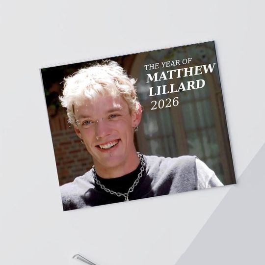 Discover Matthew Lillard 2026 Calendar, Celebrity Photo Calendar, Funny Gift for Friend, Pop Culture Wall & Office Decor for Fans