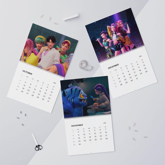 KPop Demon Hunters 2026 Wall Calendar | Huntrix | Saja Boys