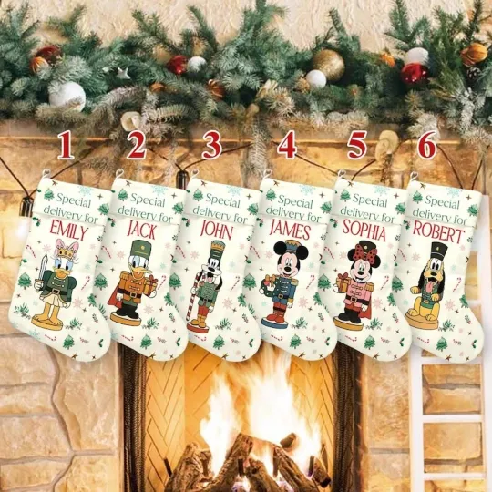 Discover Personalized Mickey And Friends Nutcracker Christmas Joy To The World Stocking