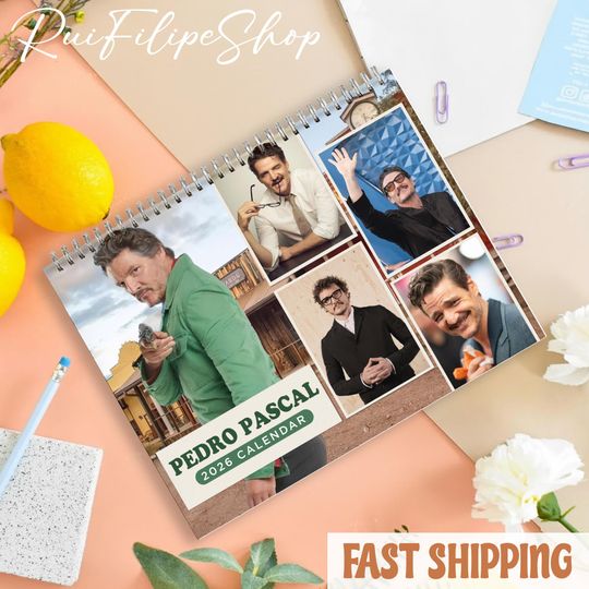 Discover Pedro Pascal Calendar 2026, Celebrity Calendar 2026, Pedro Pascal Gift, Funny Gift for Friend, Holiday Fan Gift Idea, Calendar New Year Gift