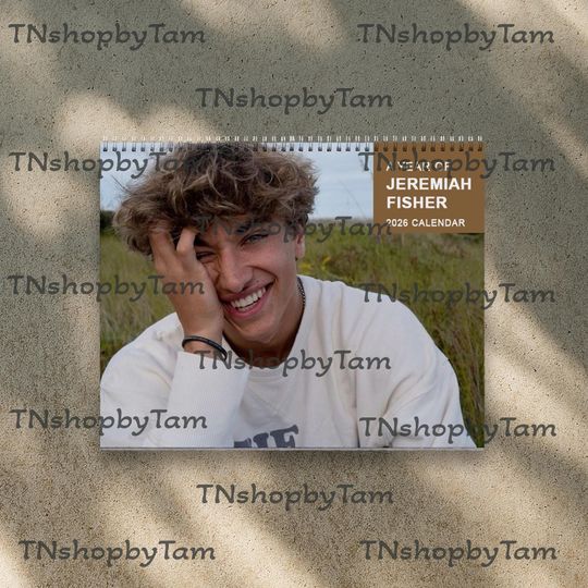 Discover Jeremiah Fisher 2026 Wall Calendar, TSITP Theme, Gift For Her, Gift for Fan, Celebrity Calendar | Funny Gift for Friend
