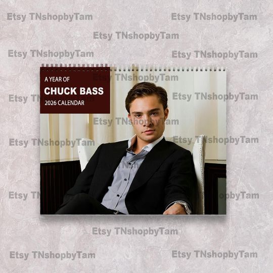 Discover Vintage Chuck Bass 2026 Calendar | GG 2026 Calendar | Celebrity Calendar | Funny Gift for Friend,  Movie-Inspired Retro Fan Gift